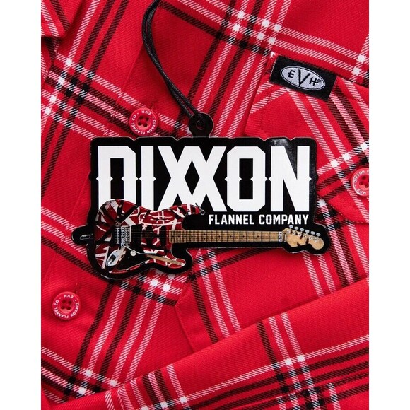 DIXXON Flannel Eddie Edward Van Halen Eruption EVH Collab 5150 Brand New - Picture 2 of 4